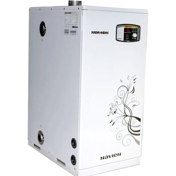 Фото Газовый котел Navien GST-40KN, двухконтурный, напольный, белая/черная модель , изображение 14 — купить в Москве