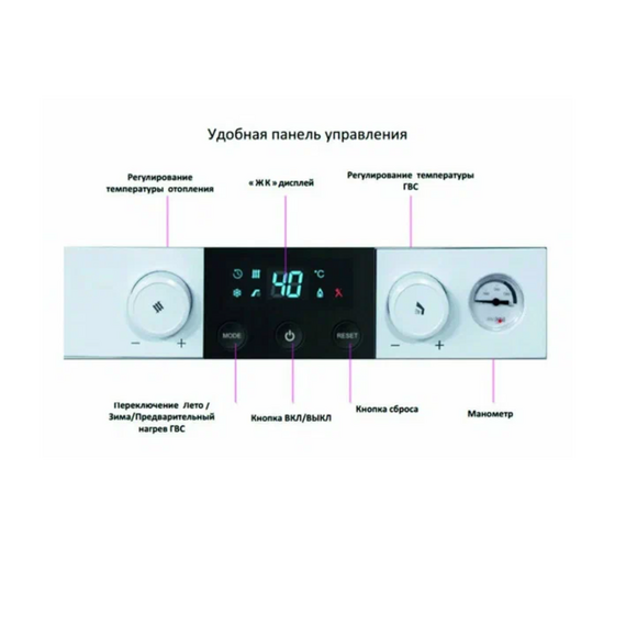 Фото Котел газовый Navien HeatAtmo NGB150 - 24 настенный, 2 конт, откр. кам. сгор. , изображение 5 — купить в Москве