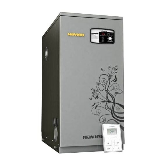 Фото Газовый котел Navien GST-40KN, двухконтурный, напольный, белая/черная модель , изображение 7 — купить в Москве
