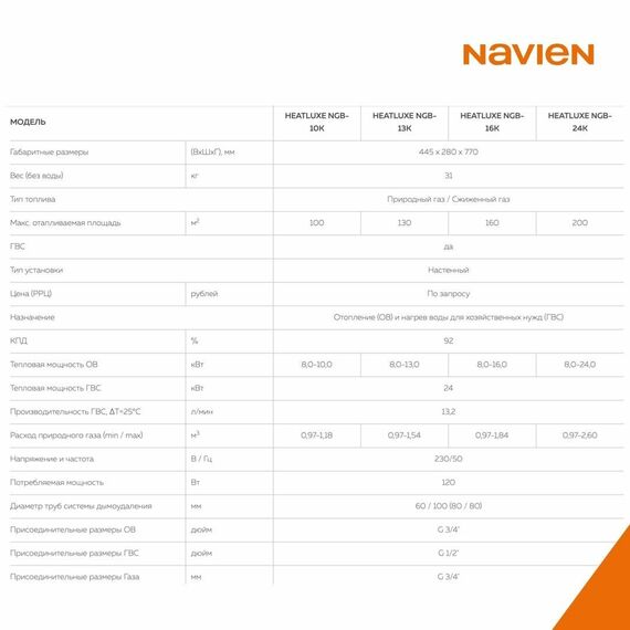 Фото Котел газовый Navien Heatluxe NGB210 - 13K настенный, 2 конт, закр. кам. сгор, коаксиальный , изображение 10 — купить в Москве