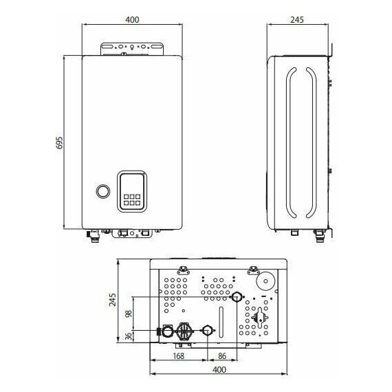 Фото Котел настенный электрический Navien EQB - 15HW 15 квт, одноконтурный , изображение 11 — купить в Москве