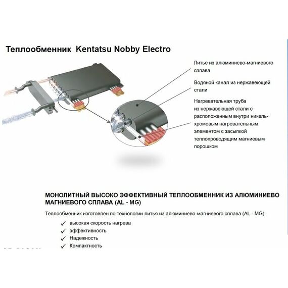 Фото Электрический настенный котел Kentatsu Nobby Electro KBQ - 07 , изображение 15 — купить в Москве