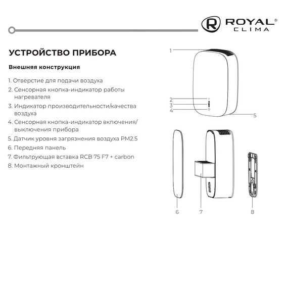 Фото Приточная вентиляция с подогревом Royal Clima BREZZA RCB 75 XS , изображение 5 — купить в Москве