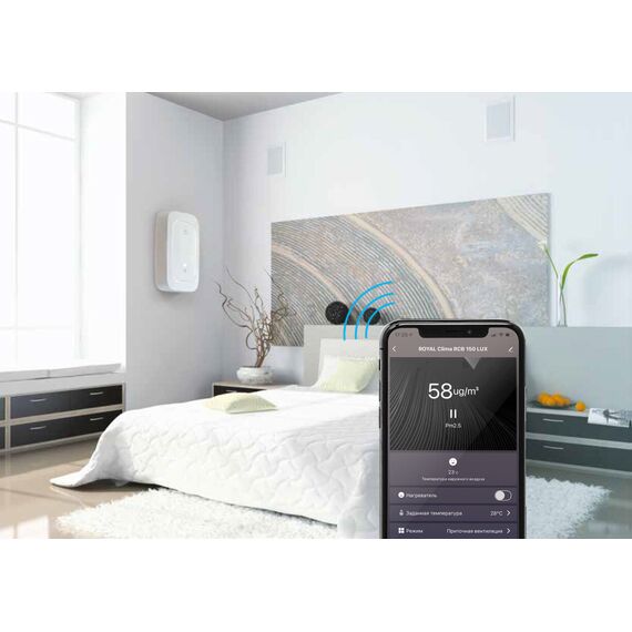 Фото Приточно-очистительный комплекс ROYAL Clima BREZZA RCB 150 LUX + EH-1000 , изображение 9 — купить в Москве