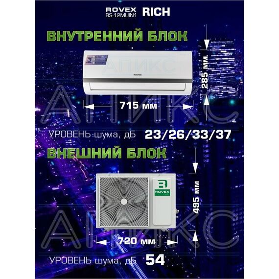 Фото Сплит-система Rovex Rich RS-12MUIN1 , изображение 3 — купить в Москве