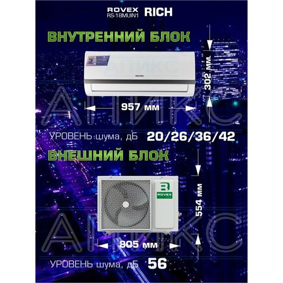 Фото Сплит-система Rovex Rich RS-18MUIN1 , изображение 3 — купить в Москве