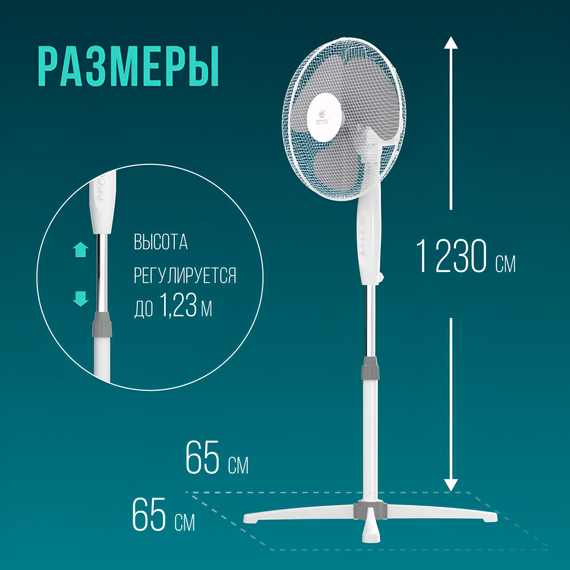 Фото Бытовой вентилятор серии RSF-1601M-WT , изображение 2 — купить в Москве