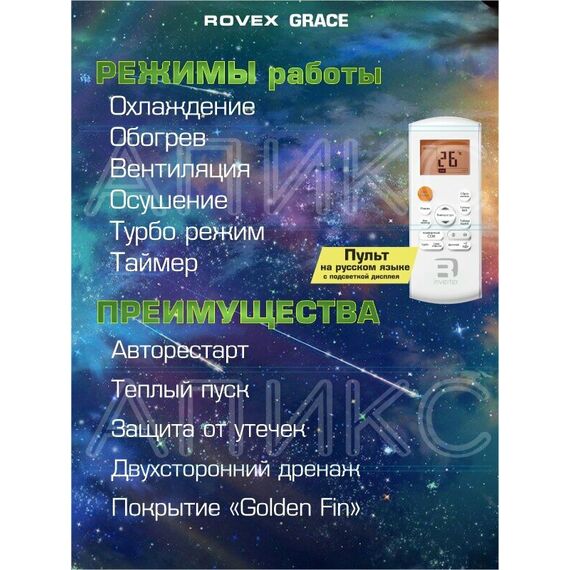 Фото Сплит-система Rovex Grace RS-24MST1 , изображение 4 — купить в Москве