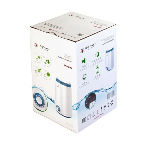 Фото Ультразвуковой увлажнитель воздуха Royal Clima RUH-LT300/3.5M-BU , изображение 7 — купить в Москве