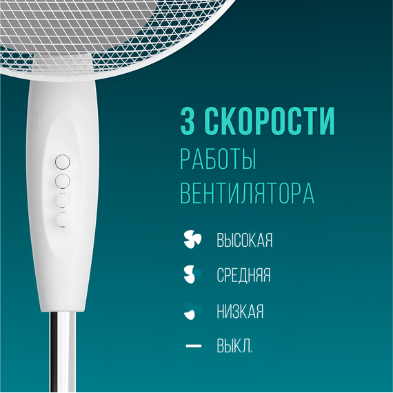 Фото Бытовой вентилятор серии RSF-1601M-WT , изображение 5 — купить в Москве