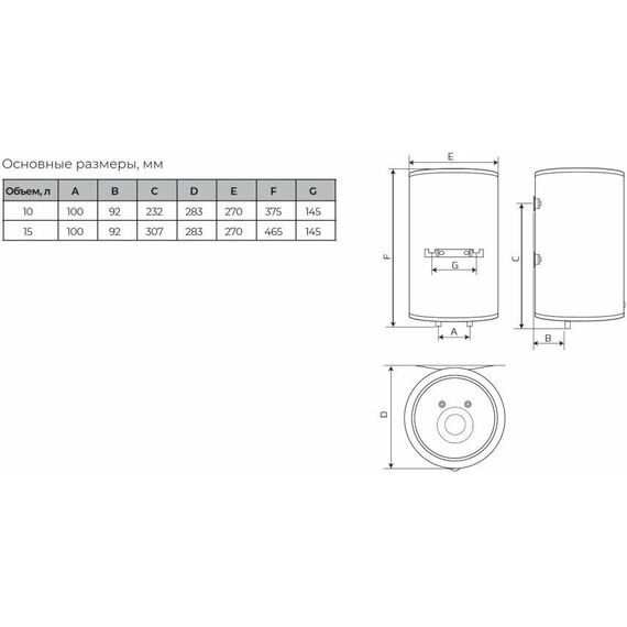 Фото Водонагреватель накопительный ROYAL CLIMA RWH-TS10-RS , изображение 17 — купить в Москве