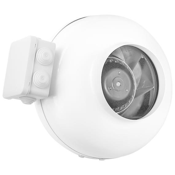 Фото Канальный вентилятор Shuft TUBE 100 XL белый для круглых каналов , изображение 6 — купить в Москве