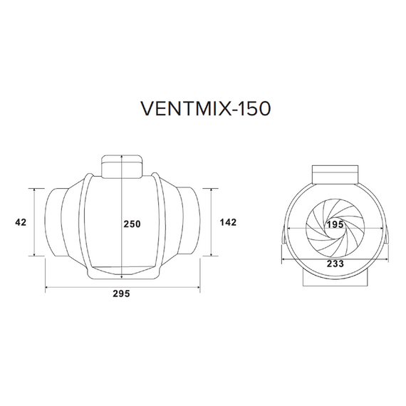 Фото Канальный вентилятор Shuft VENTMIX-150 белый D 150 мм, осевой , изображение 8 — купить в Москве