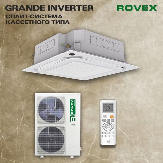Фото Сплит-система Rovex ZCQE-60HRIN1, инверторная, кассетная, 16200Вт  — купить в Москве
