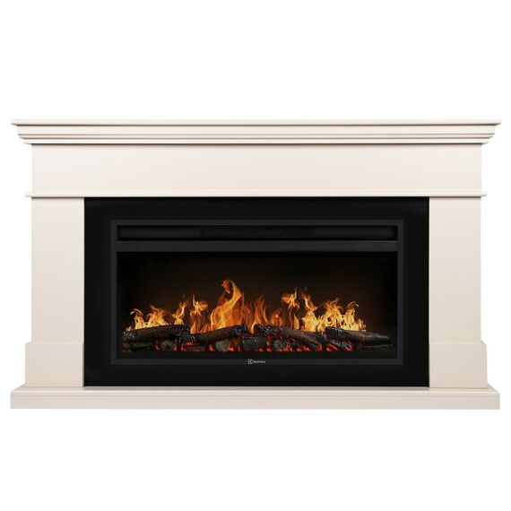 Фото Каминокомплект: Очаг Electrolux EFP/P-3620LS, портал California 42/40/36, молочный , изображение 2 — купить в Москве