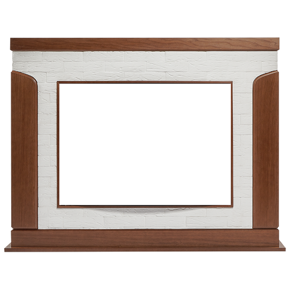 Фото Каминокомплект: Очаг Electrolux EFP/P-3020LS, портал Prestigio 30 камень белый, шпон дуб , изображение 3 — купить в Москве