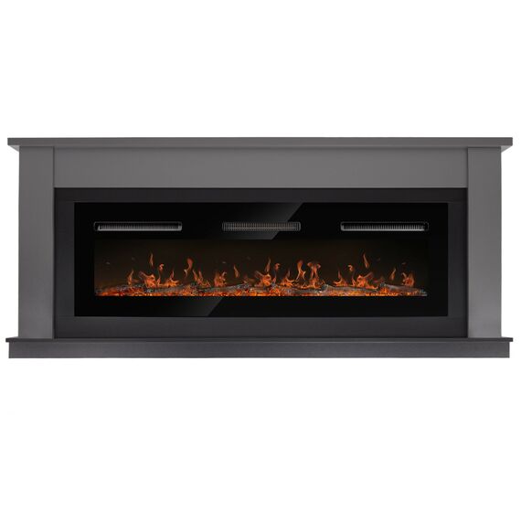 Фото Каминокомплект: Очаг Electrolux Infinity EFP/P-1600ULS N, портал Canto Long графит, черный , изображение 2 — купить в Москве