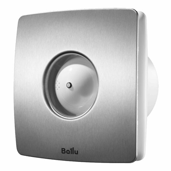 Фото Вентилятор вытяжной Ballu BAFS - 100, D100 мм, 33 дБ, 70 м3/ч, обратный клапан, цвет серый  — купить в Москве