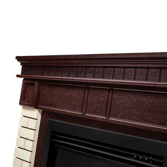 Фото Каминокомплект: Очаг Electrolux EFP/P-2720RLS, портал Bricks 25 камень бежевый, шпон темный дуб , изображение 2 — купить в Москве