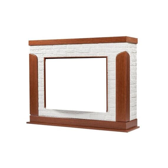 Фото Каминокомплект: Очаг Electrolux EFP/P-3020LS, портал Prestigio 30 камень белый, шпон дуб , изображение 4 — купить в Москве