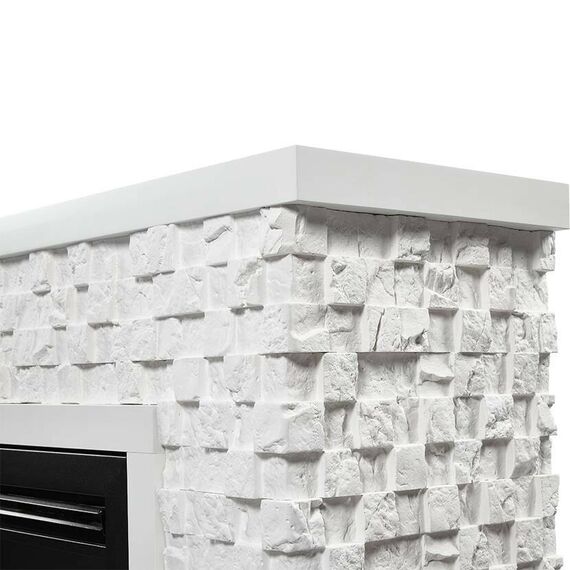 Фото Каминокомплект: Очаг Electrolux EFP/P-3320RLS с порталом Quadro 30 камень песчаник античный бел , изображение 8 — купить в Москве