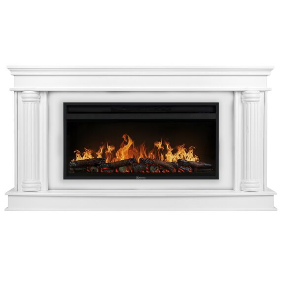 Фото Каминокомплект: Очаг Electrolux EFP/P-3620LS, портал Olympia 42/40/36, белый , изображение 2 — купить в Москве