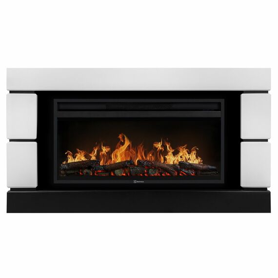 Фото Каминокомплект: Очаг Electrolux EFP/P-3620LS, портал Moderno 42/40/36, белый , изображение 2 — купить в Москве