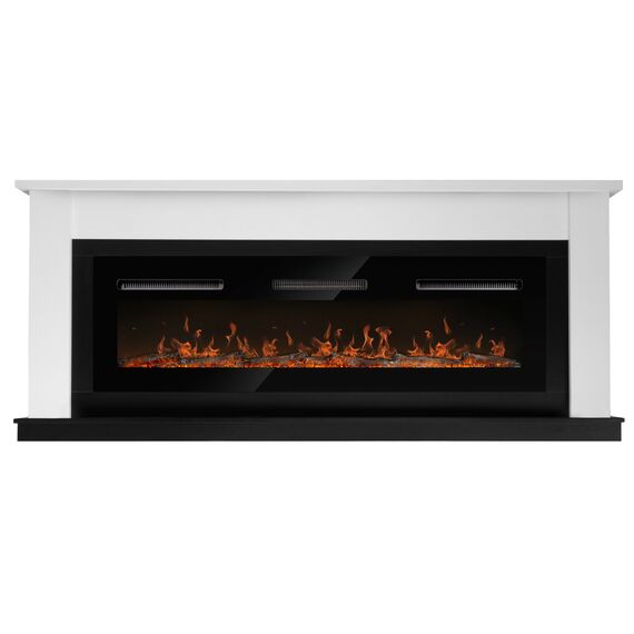 Фото Каминокомплект: Очаг Electrolux Infinity EFP/P-1600ULS N, портал Canto Long белый, черный , изображение 2 — купить в Москве