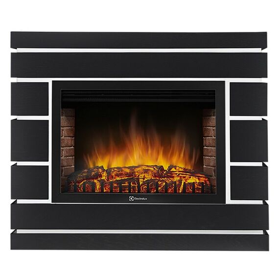 Фото Каминокомплект: Очаг Electrolux EFP/P-2520LS N, портал Moderno 25 шпон черный дуб , изображение 5 — купить в Москве