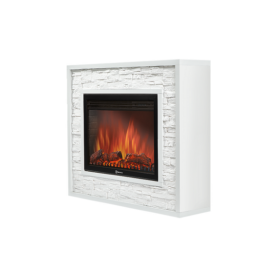 Фото Каминокомплект: ОчагElectrolux EFP/P-3020LS с порталом Loft 30 камень белый, белая эмаль , изображение 6 — купить в Москве