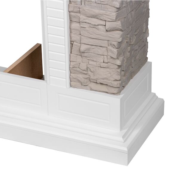 Фото Каминокомплект: Очаг Electrolux EFP/P-2520LS N, портал Florida 25 белый, серый , изображение 5 — купить в Москве