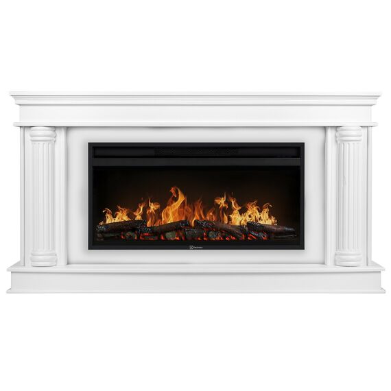 Фото Каминокомплект: Очаг Electrolux EFP/P-4220LS, портал Olympia 42/40/36, белый , изображение 2 — купить в Москве