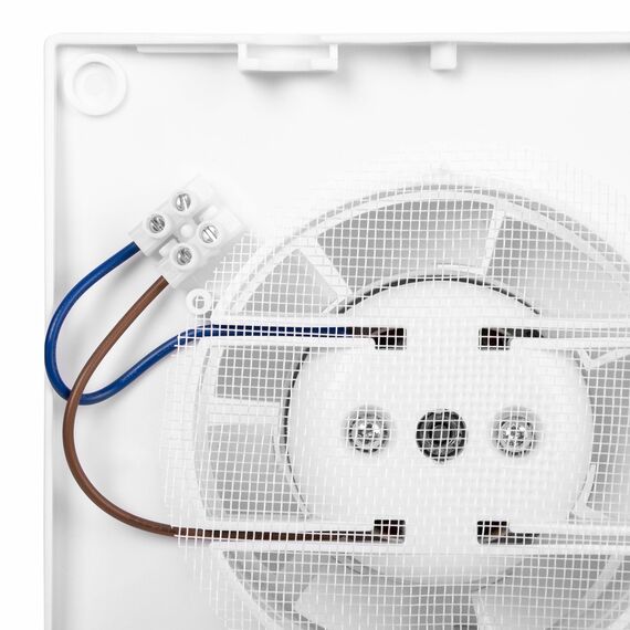 Фото Вытяжной вентилятор Ballu BAF-FW 100 N с москитной сеткой для ванной комнаты, туалета, кухни и бани, 100 мм , изображение 6 — купить в Москве