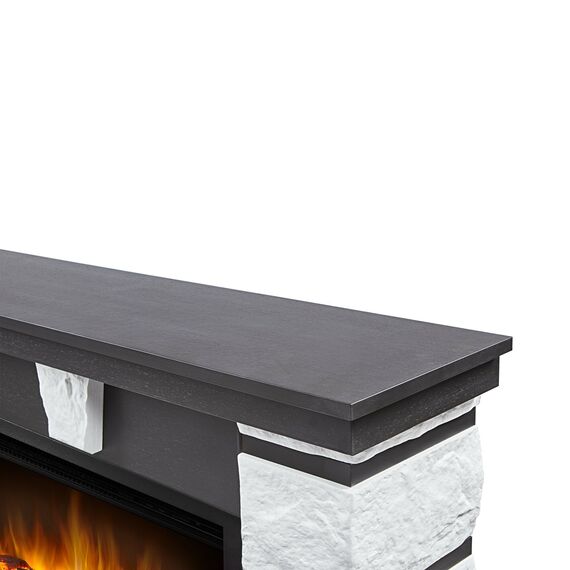 Фото Каминокомплект: Очаг Electrolux EFP/P-2520LS N, портал Excalibur 25 камень белый , изображение 3 — купить в Москве