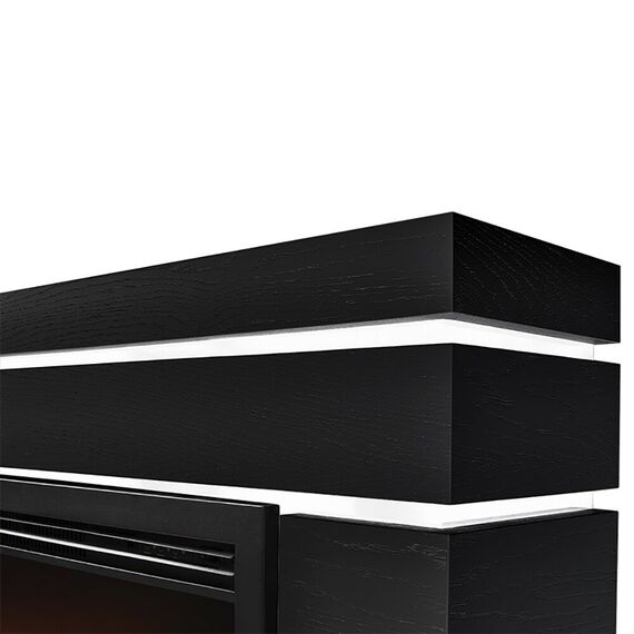 Фото Каминокомплект: Очаг Electrolux EFP/P-2520LS N, портал Moderno 25 шпон черный дуб , изображение 3 — купить в Москве