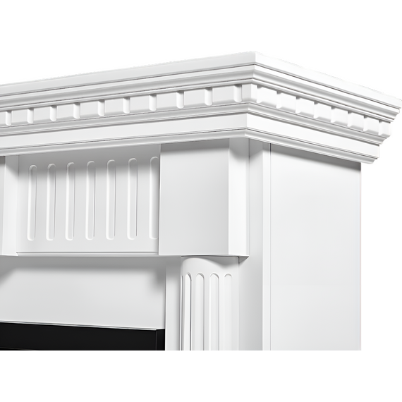 Фото Каминокомплект: Очаг Electrolux Sphere Plus EFP/P-2720RLS с порталом Elegante 25 белый , изображение 9 — купить в Москве