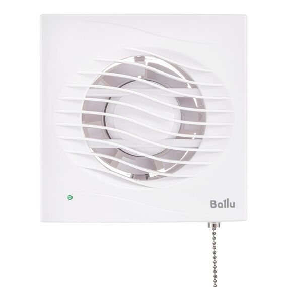 Фото Вентилятор вытяжной Ballu BAF-AR 100 VP с обратным клапаном и тяговым выключателем , изображение 4 — купить в Москве