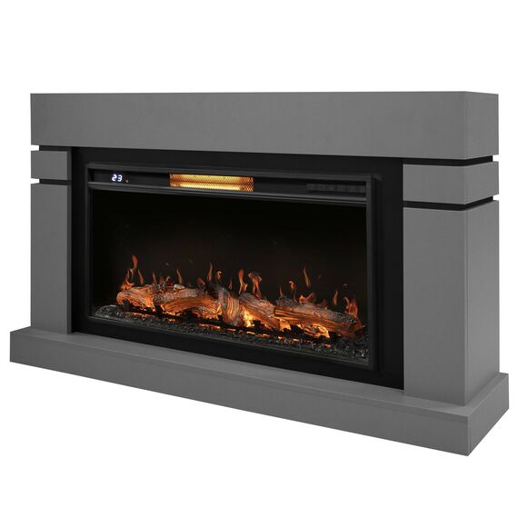 Фото Каминокомплект: Очаг Electrolux EFP/P-4220LS, портал Lindos 42/40/36, светло-серый, р/в  — купить в Москве