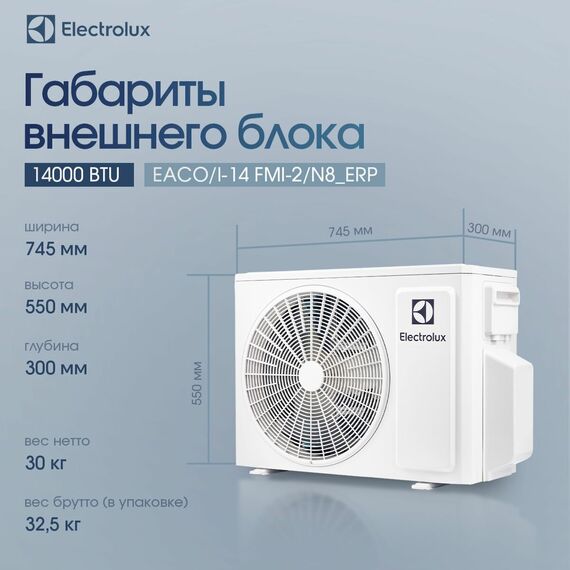 Фото Мульти сплит-система Electrolux EACS/I-07+07 НMB FMI-14-2/N8_ERP комплект , изображение 8 — купить в Москве