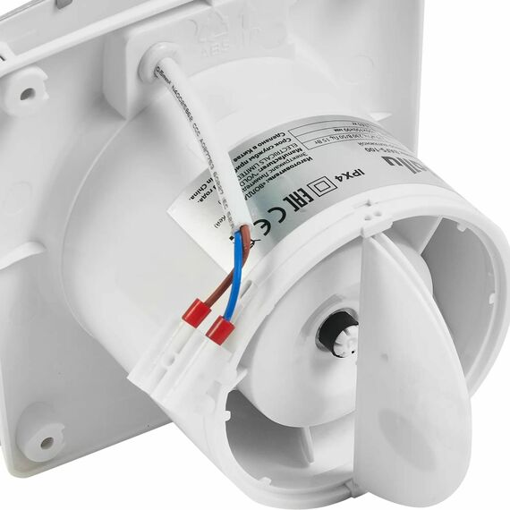 Фото Вентилятор вытяжной Ballu BAFS - 100, D100 мм, 33 дБ, 70 м3/ч, обратный клапан, цвет серый , изображение 3 — купить в Москве