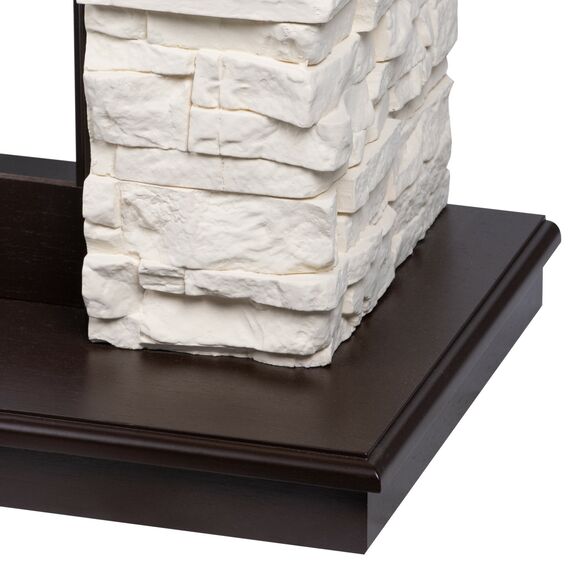 Фото Каминокомплект: Очаг Electrolux EFP/P-3620LS, портал Michigan 42/40/36, камень молочный, шпон темный , изображение 6 — купить в Москве