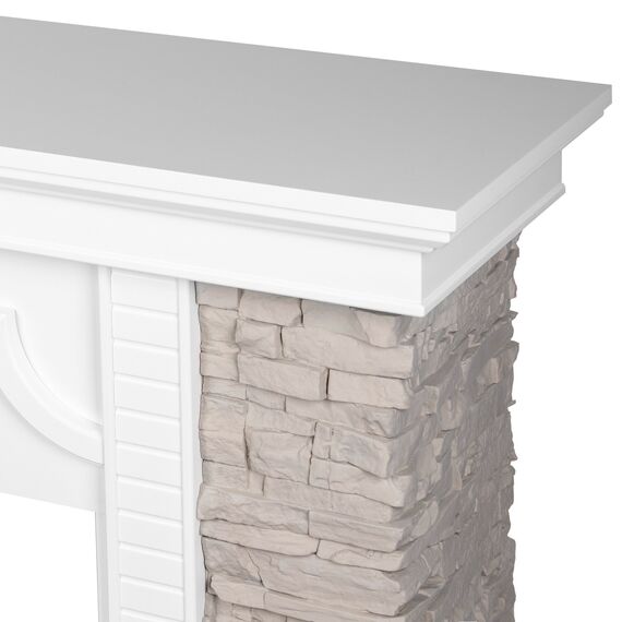 Фото Каминокомплект: Очаг Electrolux EFP/P-2520LS N, портал Florida 25 белый, серый , изображение 4 — купить в Москве