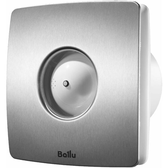 Фото Вентилятор вытяжной Ballu BAFS - 150, D150 мм, 37 дБ, 210 м3/ч, обратный клапан, цвет серый  — купить в Москве