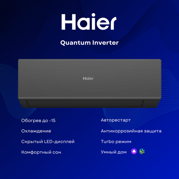 Сплит-система Haier Quantum Inverter AS25HQJ1HRA-B / 1U25HQJ1FRA , изображение 3