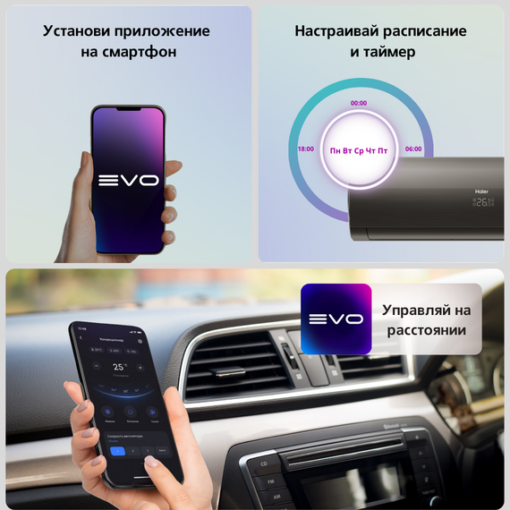 Сплит-система Haier Flexis On-Off HSU-07HFF103/R3-B / HSU-07HUF103/R3 , изображение 3