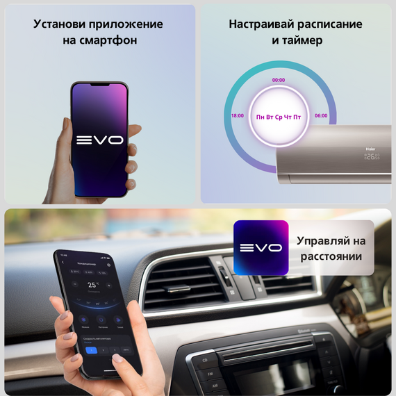 Сплит-система Haier Flexis On-Off HSU-09HFF103/R3-G / HSU-09HUF103/R3 , изображение 3