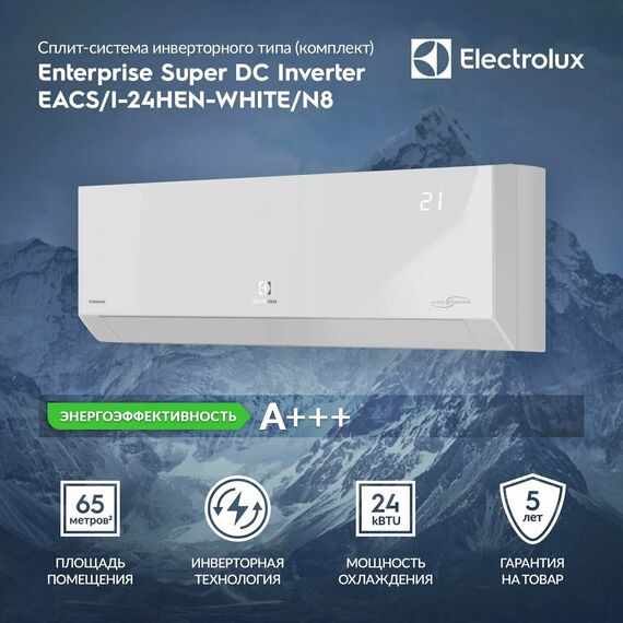 Сплит-система Electrolux Enterprise Super DC EACS/I-09HEN-WHITE/N8_24Y — фото , цена, характеристики