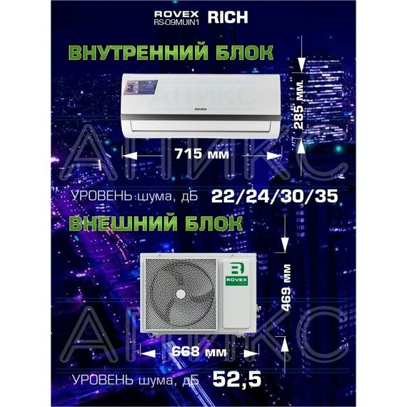 Сплит-система Rovex Rich RS-09MUIN1 — фото , изображение 3, цена, характеристики