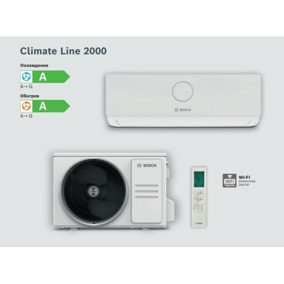 Фото Сплит-система Bosch Climate Line 2000 CLL2000-W-23/CLL2000-23 на 20 кв.м , изображение 14 — купить в Москве
