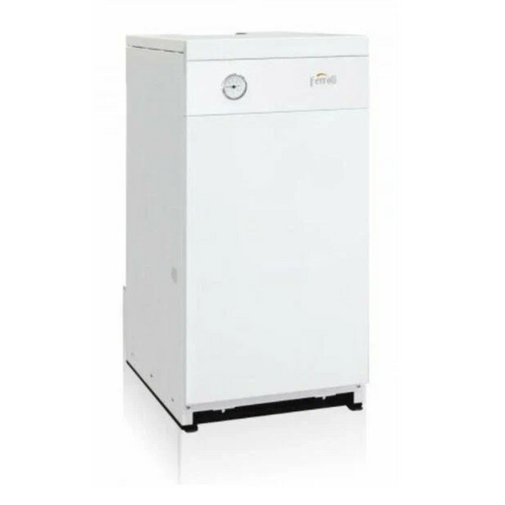 Фото Котел газовый Ferroli TORINO 35 энергонезависимый, напольный, 1 конт, откр. кам. сгор.  — купить в Москве